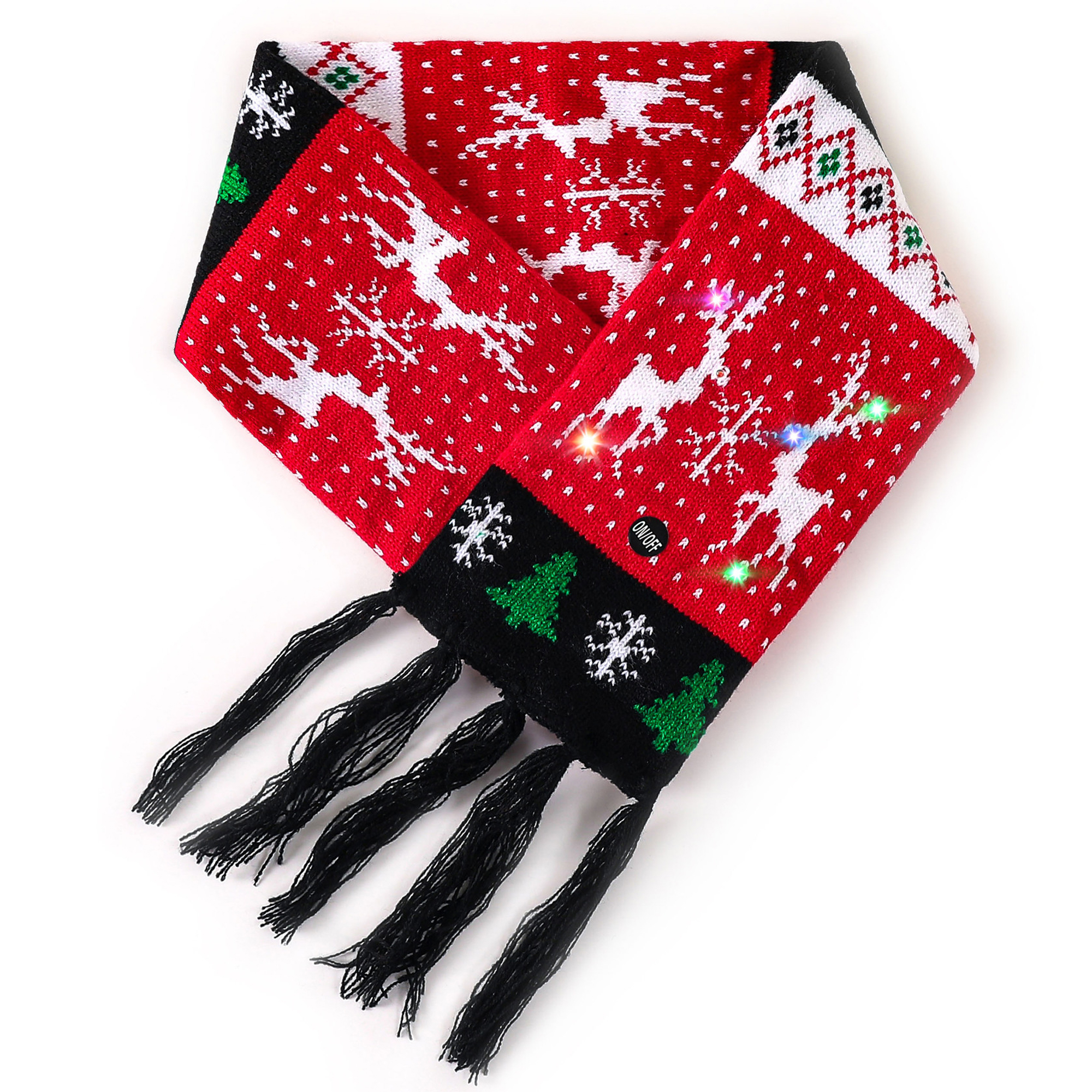 LED Lighted Scarf with Patterned Design 17