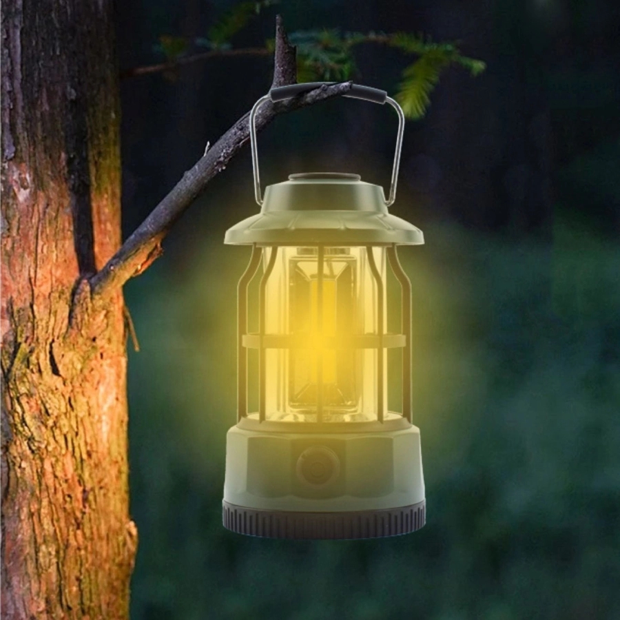 Retro Outdoor Camping Light Picnic Lantern AA/Li-ion Battery 13
