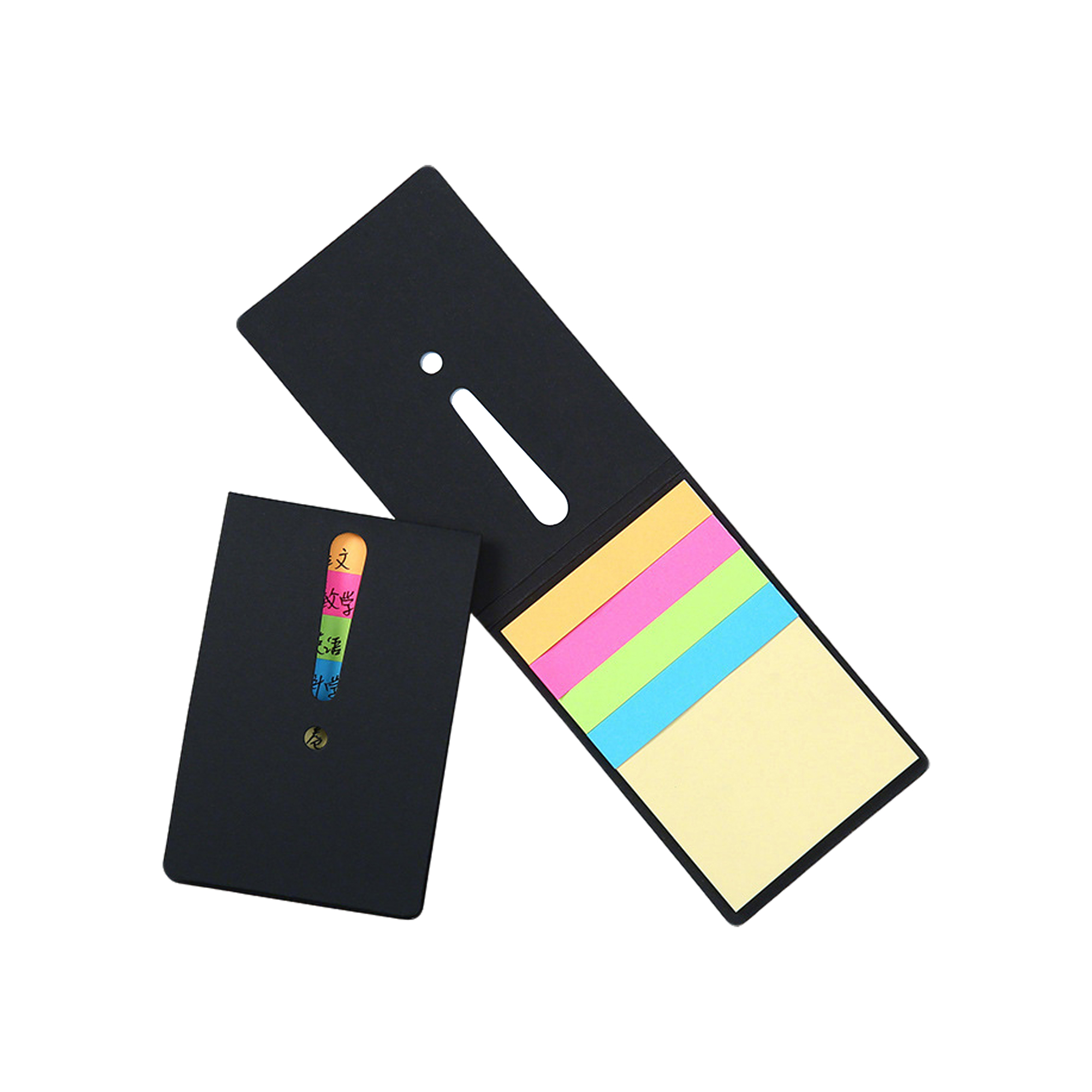 Kraft Cover Flip Top Memo Pad With Multi Color Sticky Note 4.1" X 2.8" 2