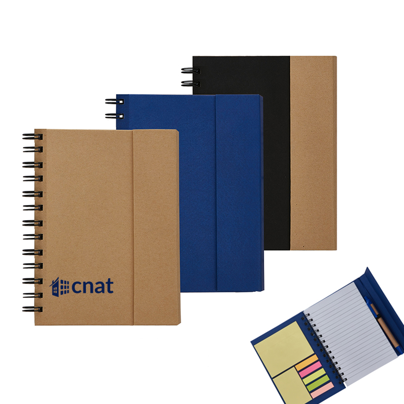 Spiral Notebook With Sticky Notes And Flags 2