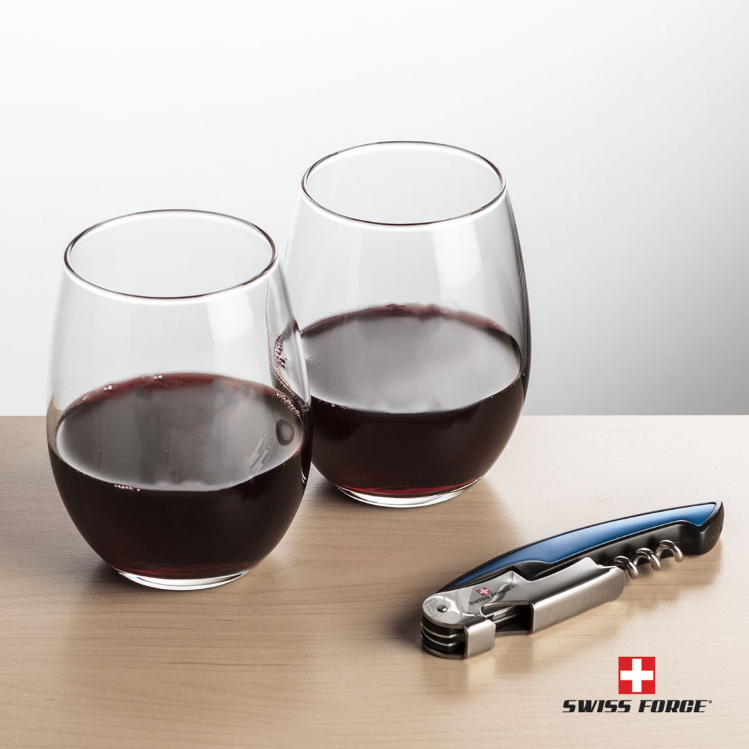 Swiss Force® Opener & Stanford Stemless Wine 10