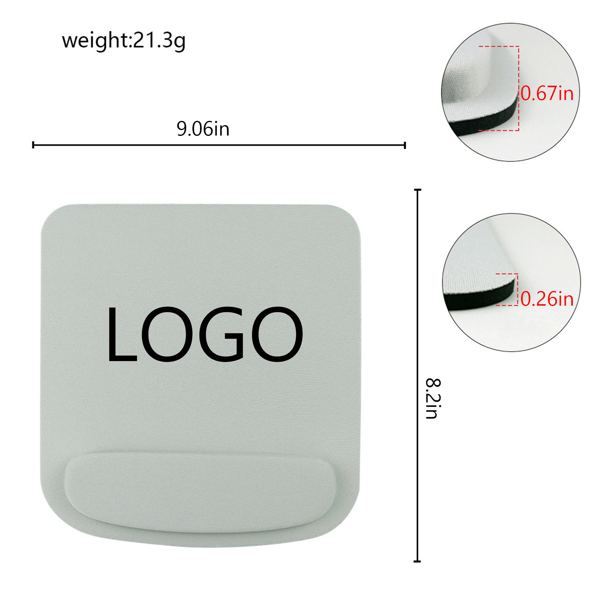 EVA Ergonomic Mouse Pad with Wrist Support 5