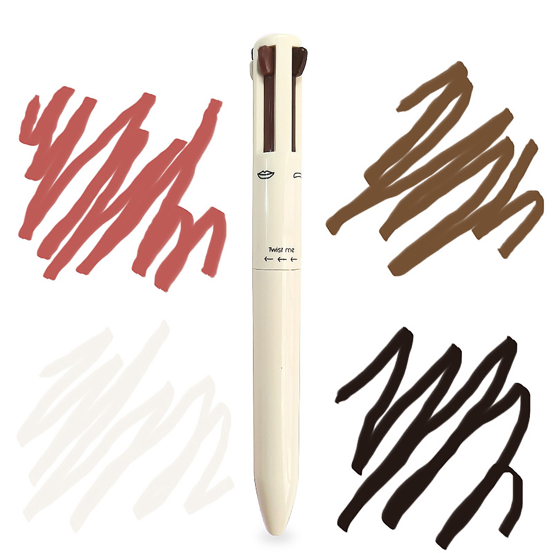 Highlighter Lip Liner Eyeliner Eyebrow 4 In 1 Makeup Pen 3
