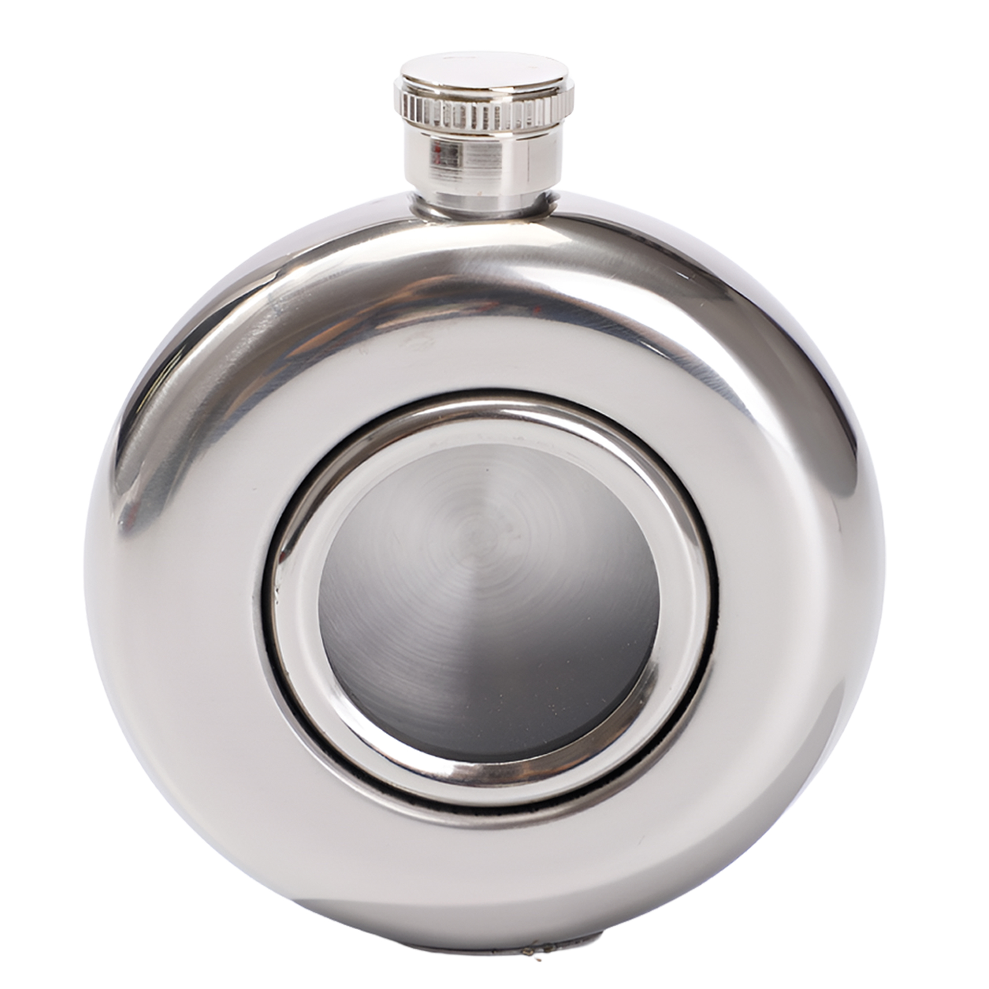MOQ 30 PCS Durable 5 OZ Round Stainless Steel Hip Flask 1