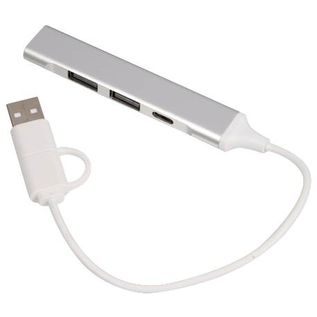 Aluminum 4-Port USB-A and C Hub 18