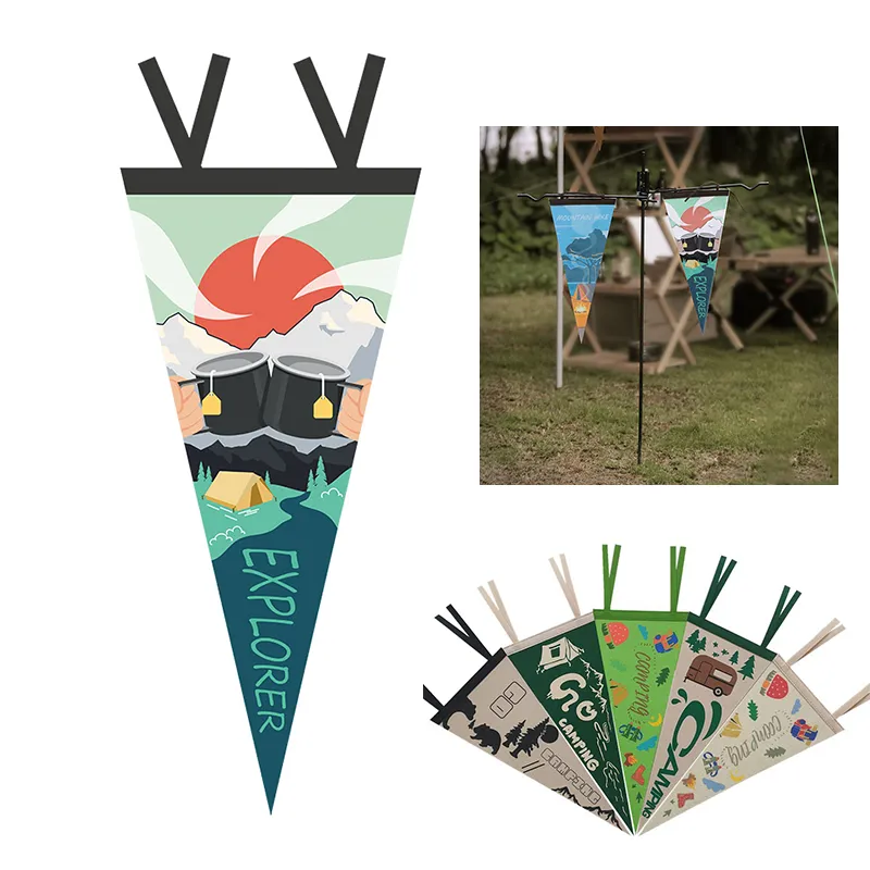 Full color Triangle Felt Flags