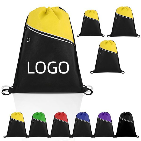 Small Polyester Two-Tone Drawstring Sports Pack 2