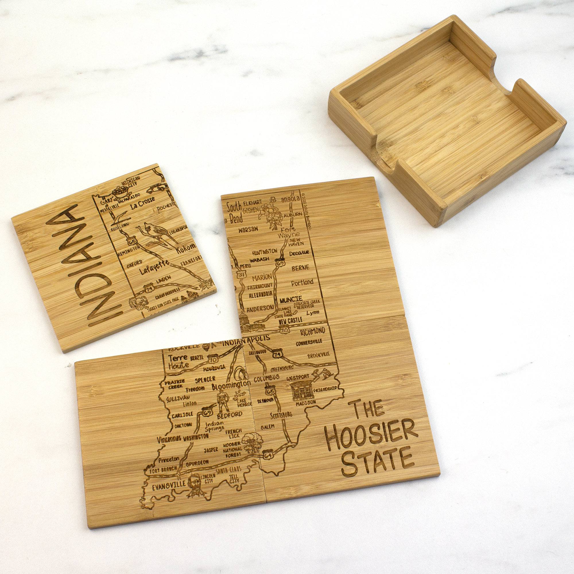 Indiana Puzzle Coaster Set 6