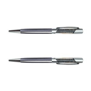 Plated Metal Color Pen With Crystal 18