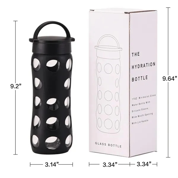 16 oz Glass Cup with Borosilicate and Silicone Sleeve 4