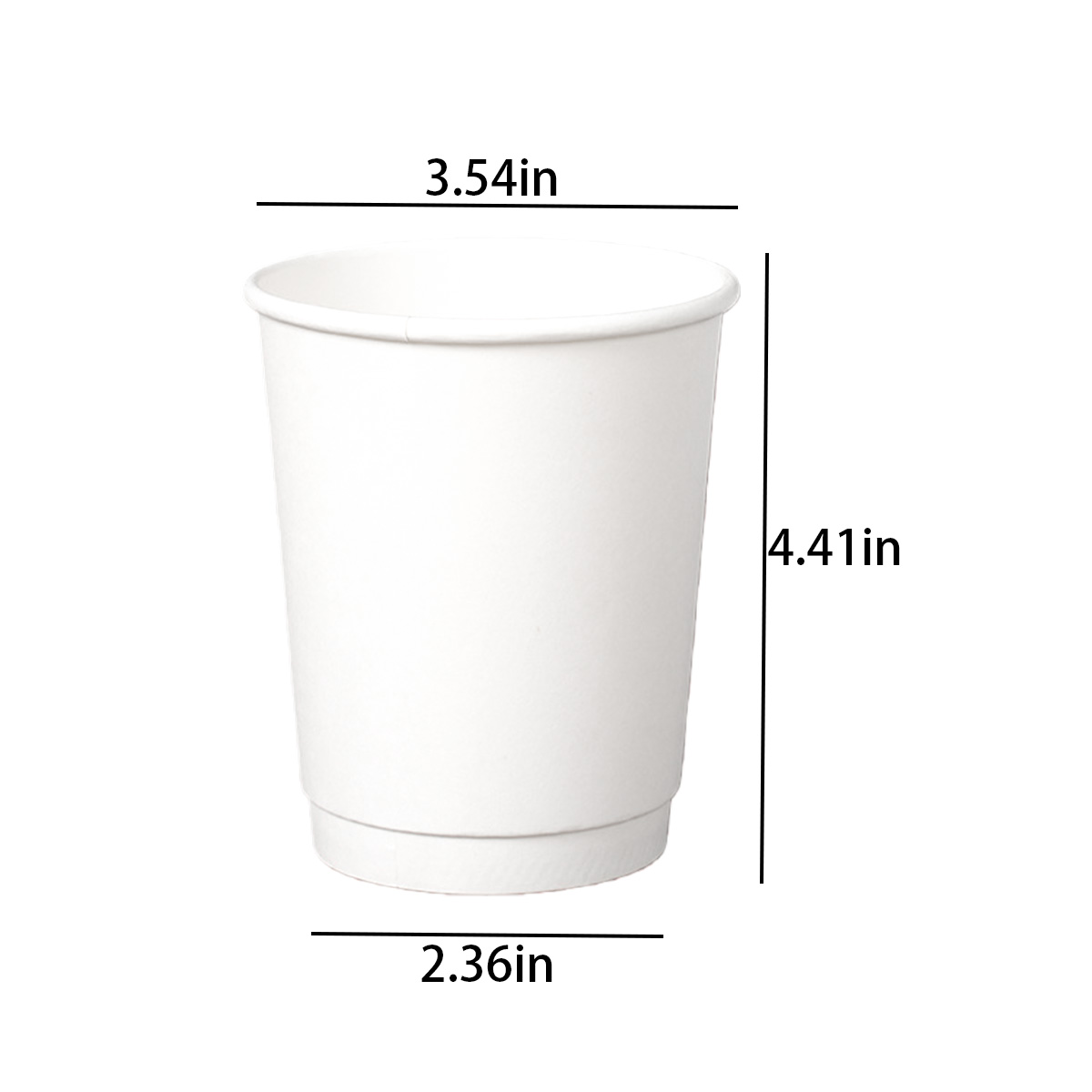 12oz Disposable White Double-Layer Paper Cup 2