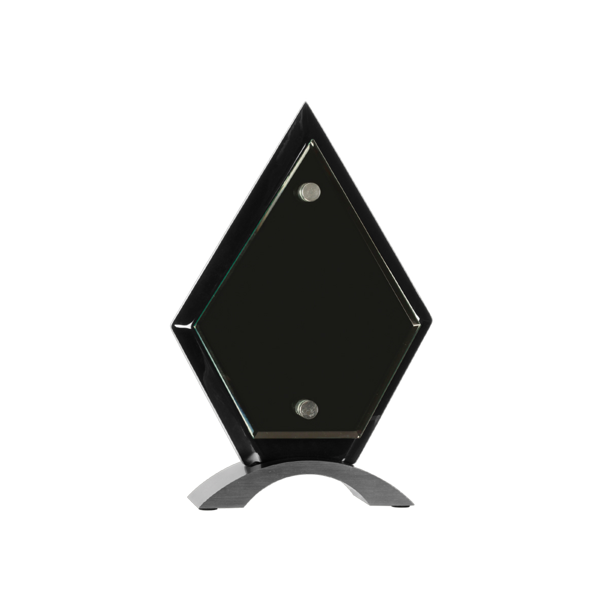 8 1/2" Diamond Black Piano Finish Floating Jade Glass Standup 2