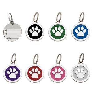 Reliable Round Paw Shaped Dog ID Tag With Carabiner 9