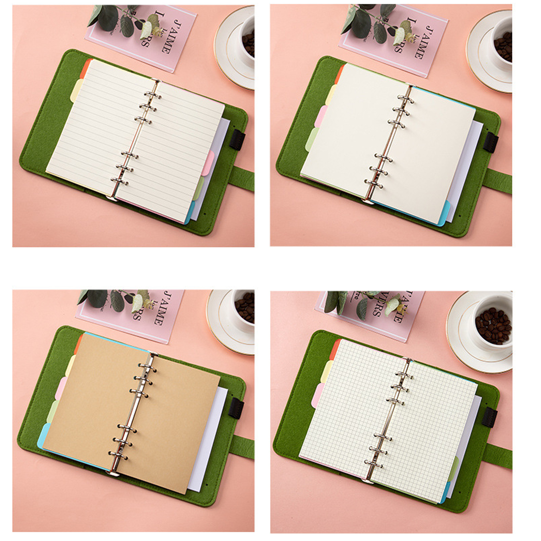 A5 Felt Cover Journal Notebook 5