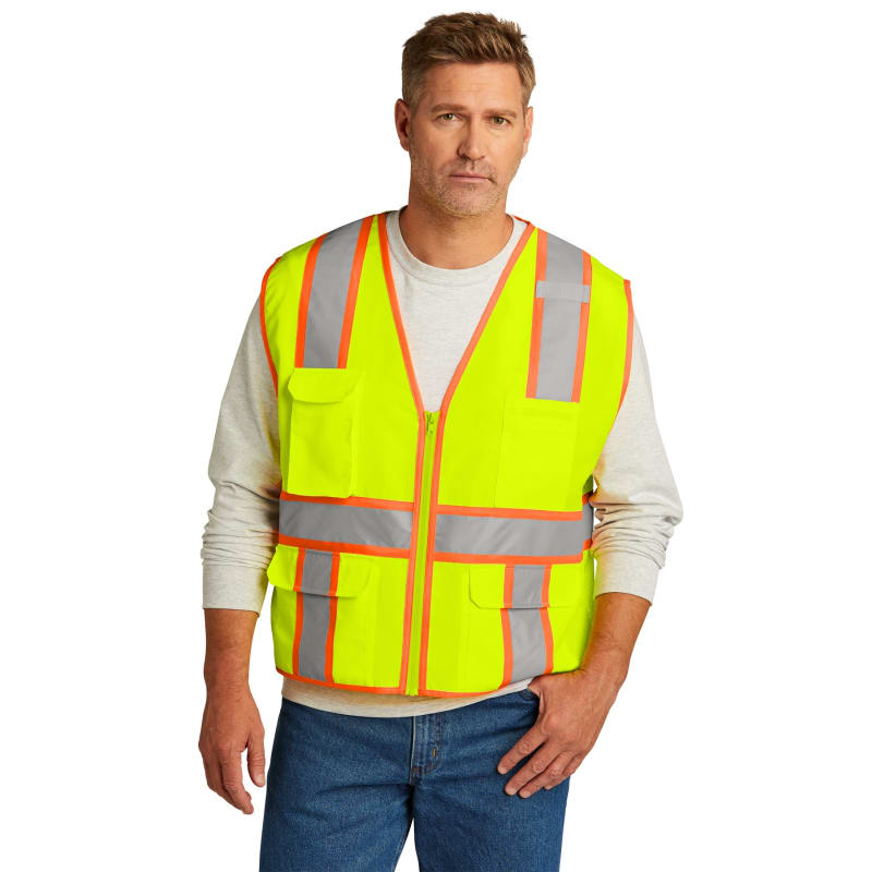 CornerStone ANSI 107 Class 2 Surveyor Zippered Two-Tone Vest. 4