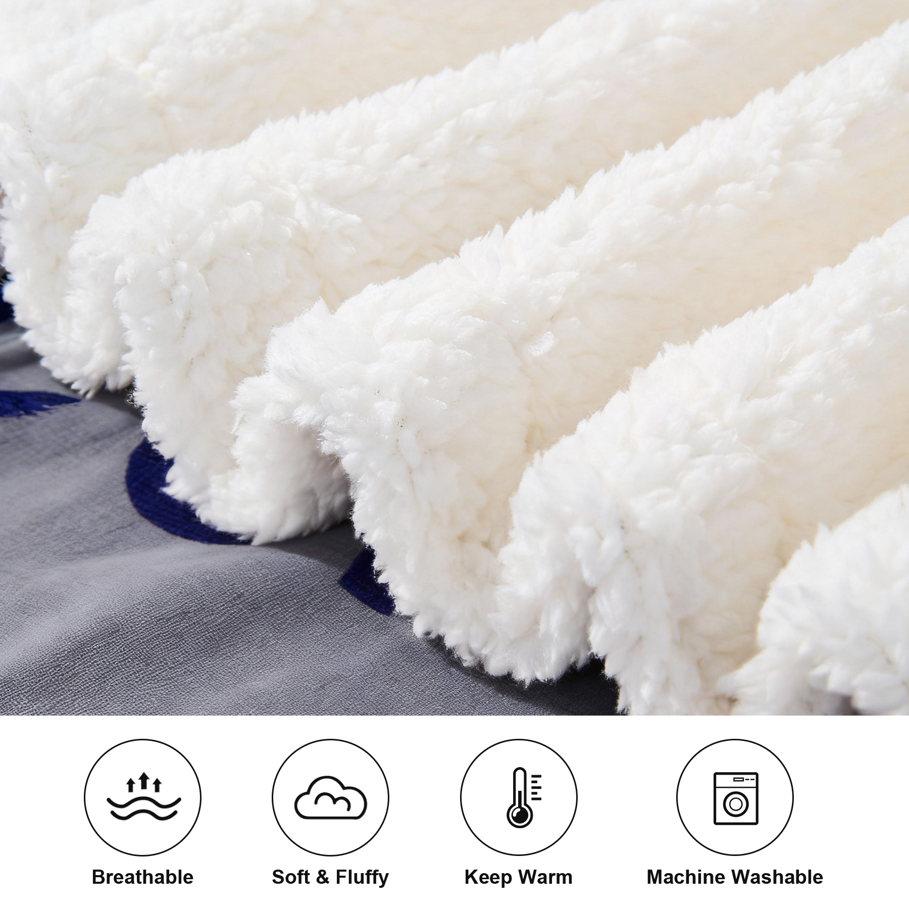 Sublimated Flannel Sherpa Throw Blanket (50"X 60") 6