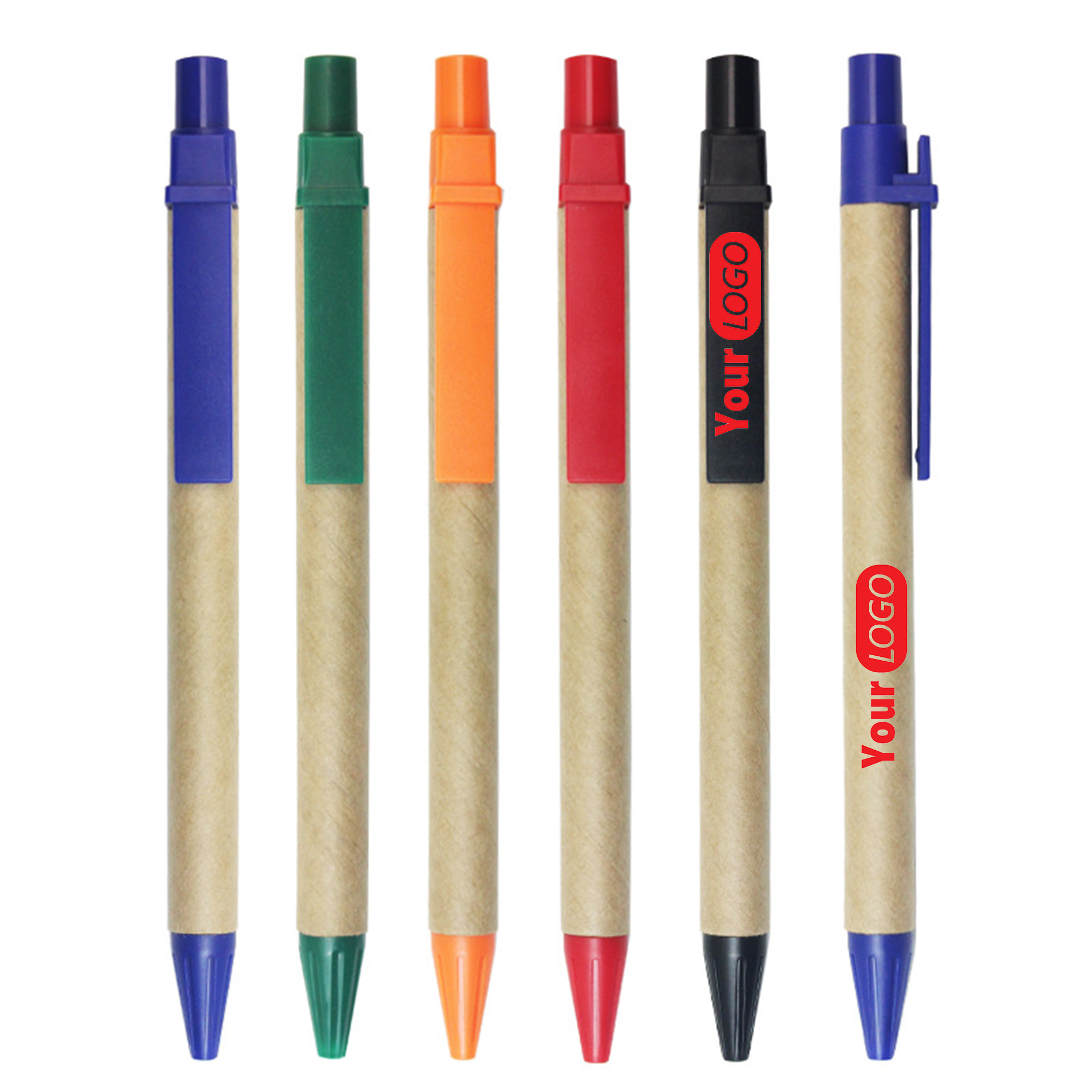Environmentally Friendly Kraft Paper Pen With Round Ballpoint Tip 2