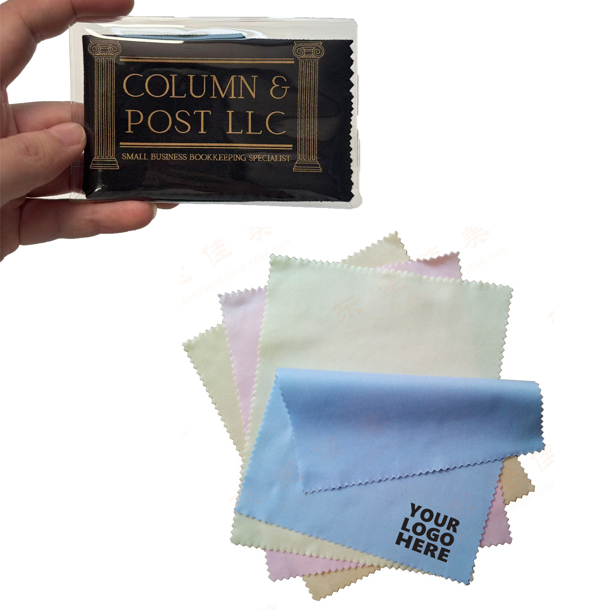 Microfiber Eyeglass Cleaning Cloth With PVC Case 2