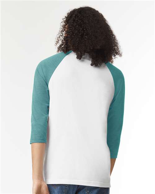 Unisex CVC Three-Quarter Sleeve Tee - 2003CVC 22