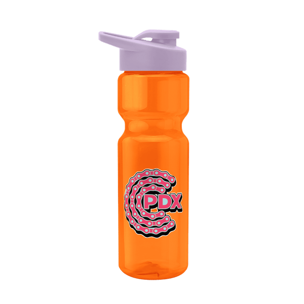 Blazer 28oz Transparent Bike Bottle w/Drink-thru Lid 343