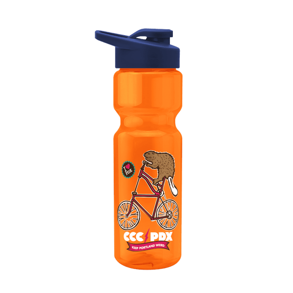 Blazer 28oz Transparent Bike Bottle w/Drink-thru Lid 356
