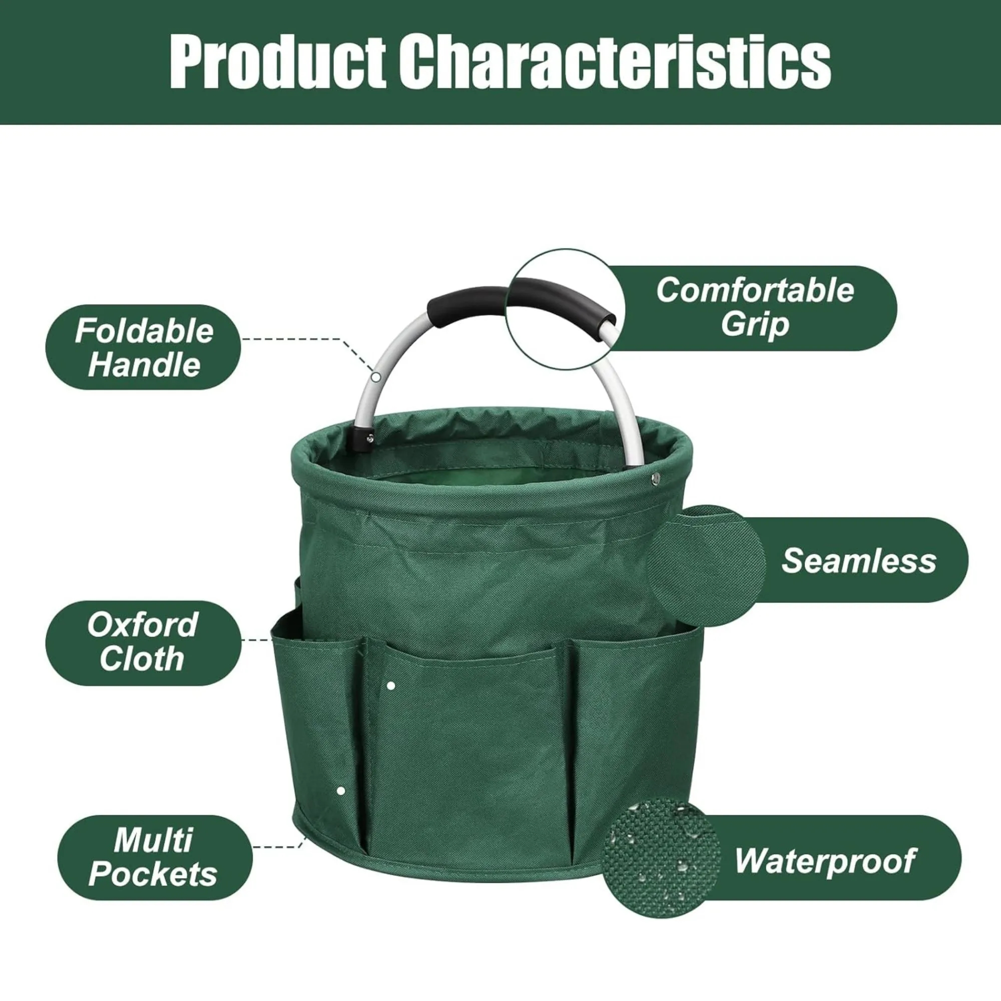 Portable Foldable Multi-functional Garden Tool Basket 3