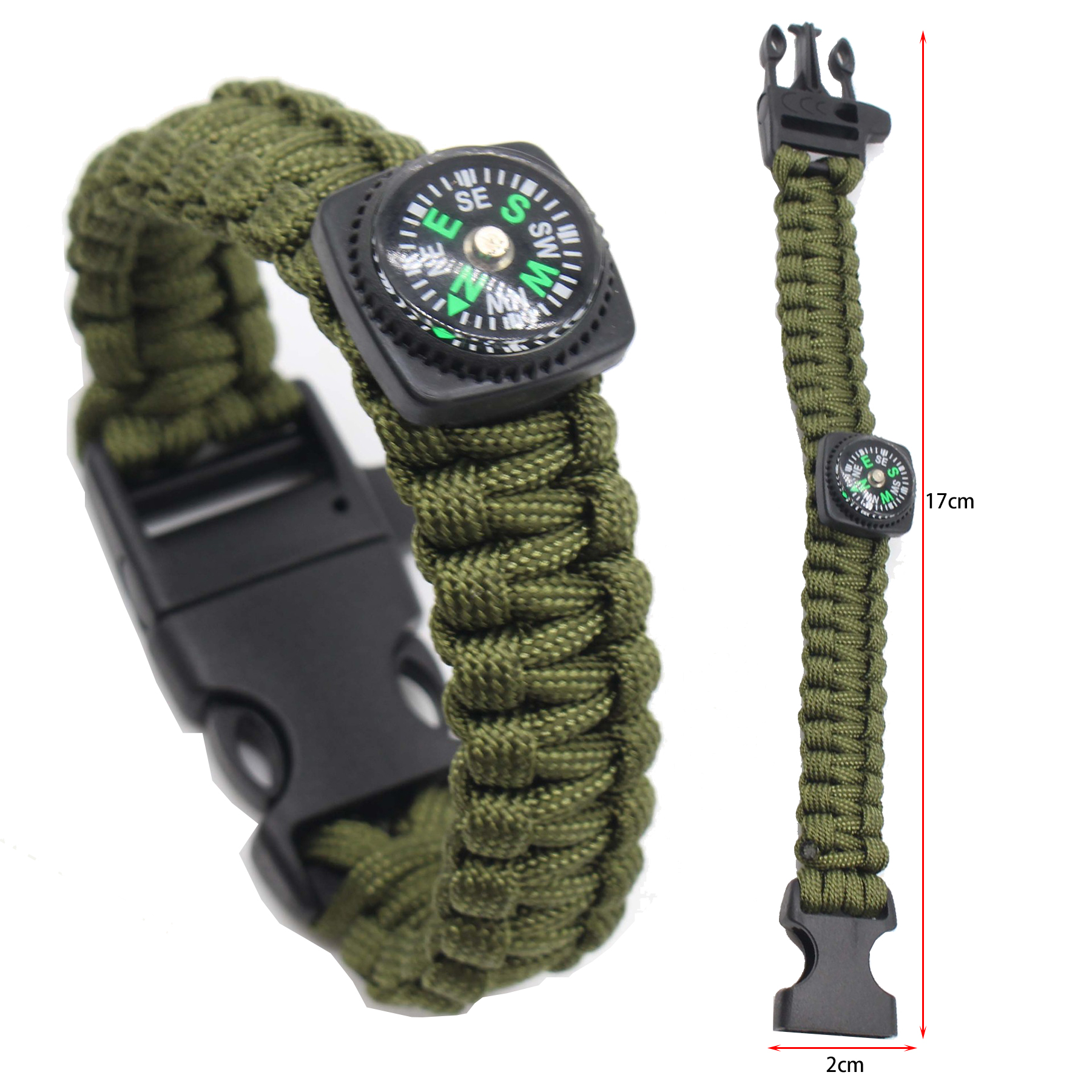 Bracelet Compass, Mini Compasses for Survival Watch 2