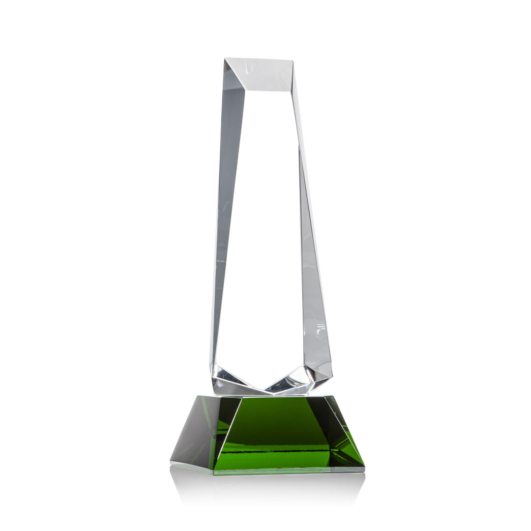 Rustern Obelisk VividPrint™ Award on Base - Green 10