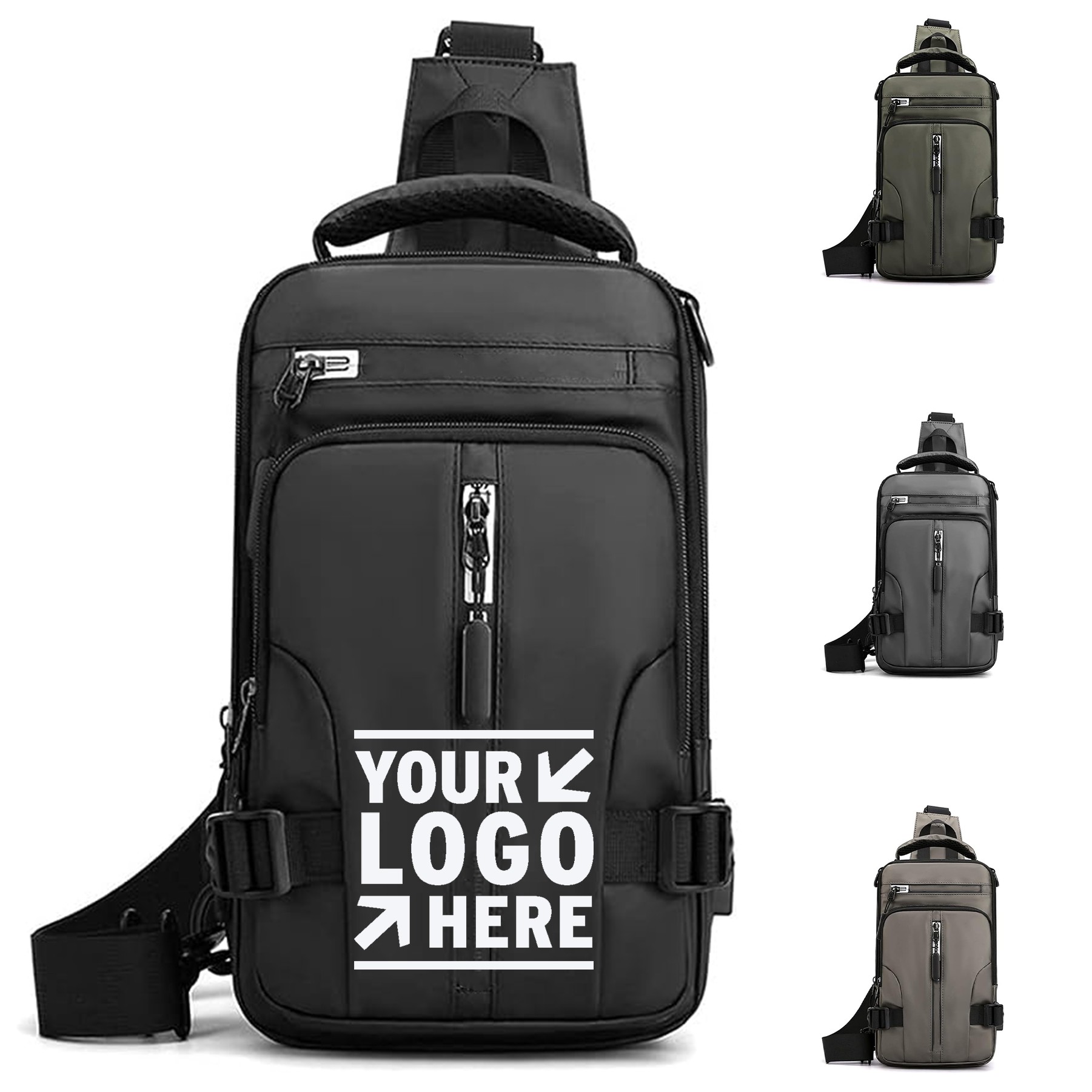 Travel Chest Sling Bag Casual Daypack With USB Charging Port 3