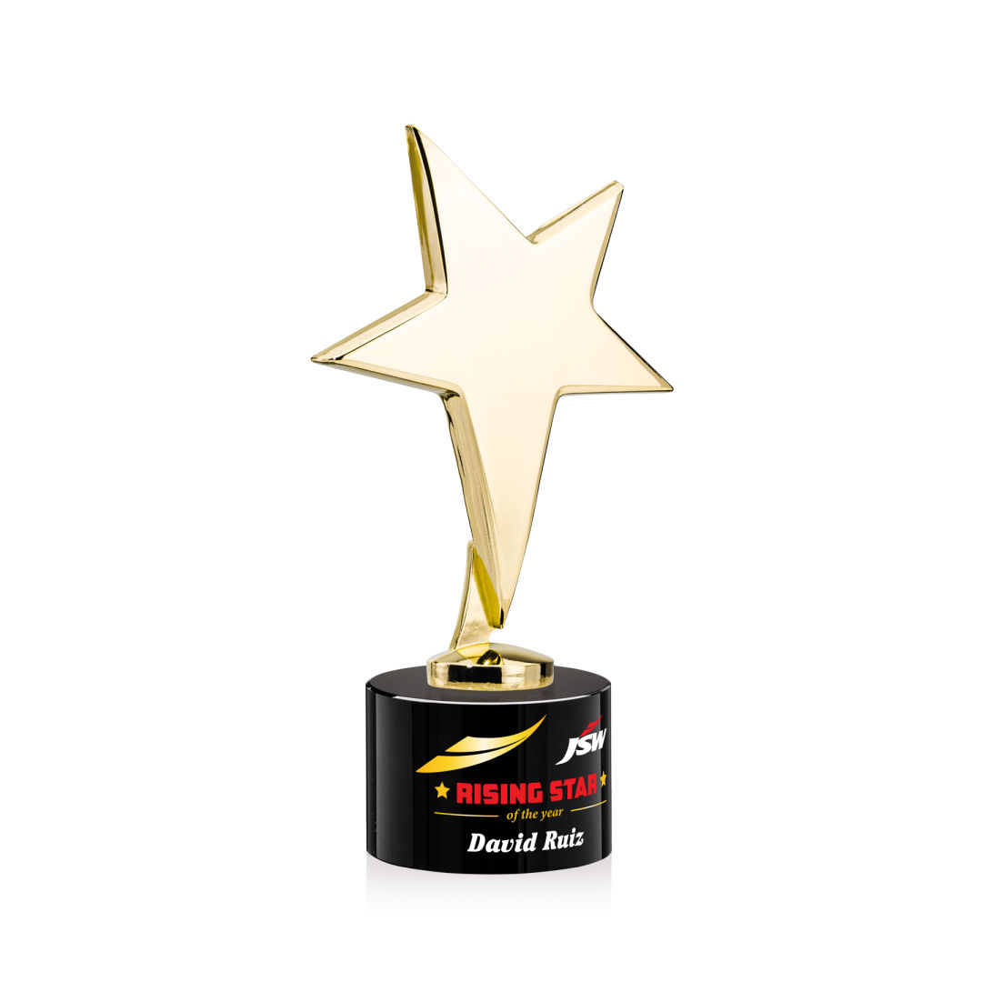Tuscany Gold Star VividPrint™ Award on Marvel Base - Black