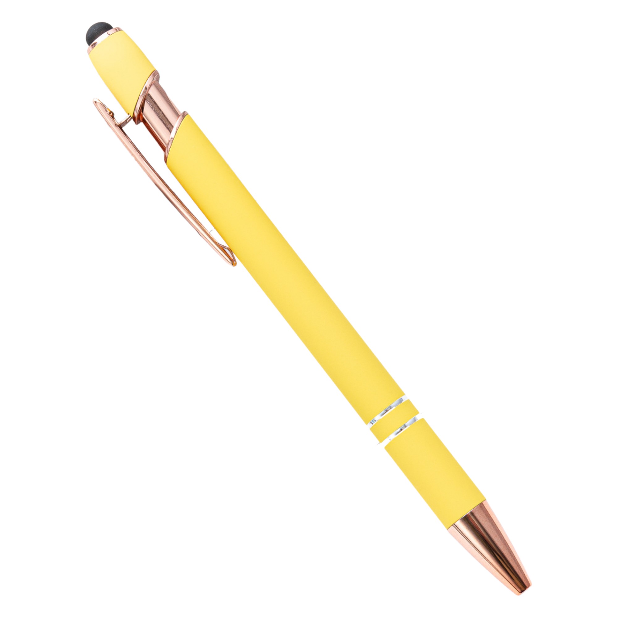 Plastic Metal Dual Function Stylus Ballpoint Pen 5.63" 16