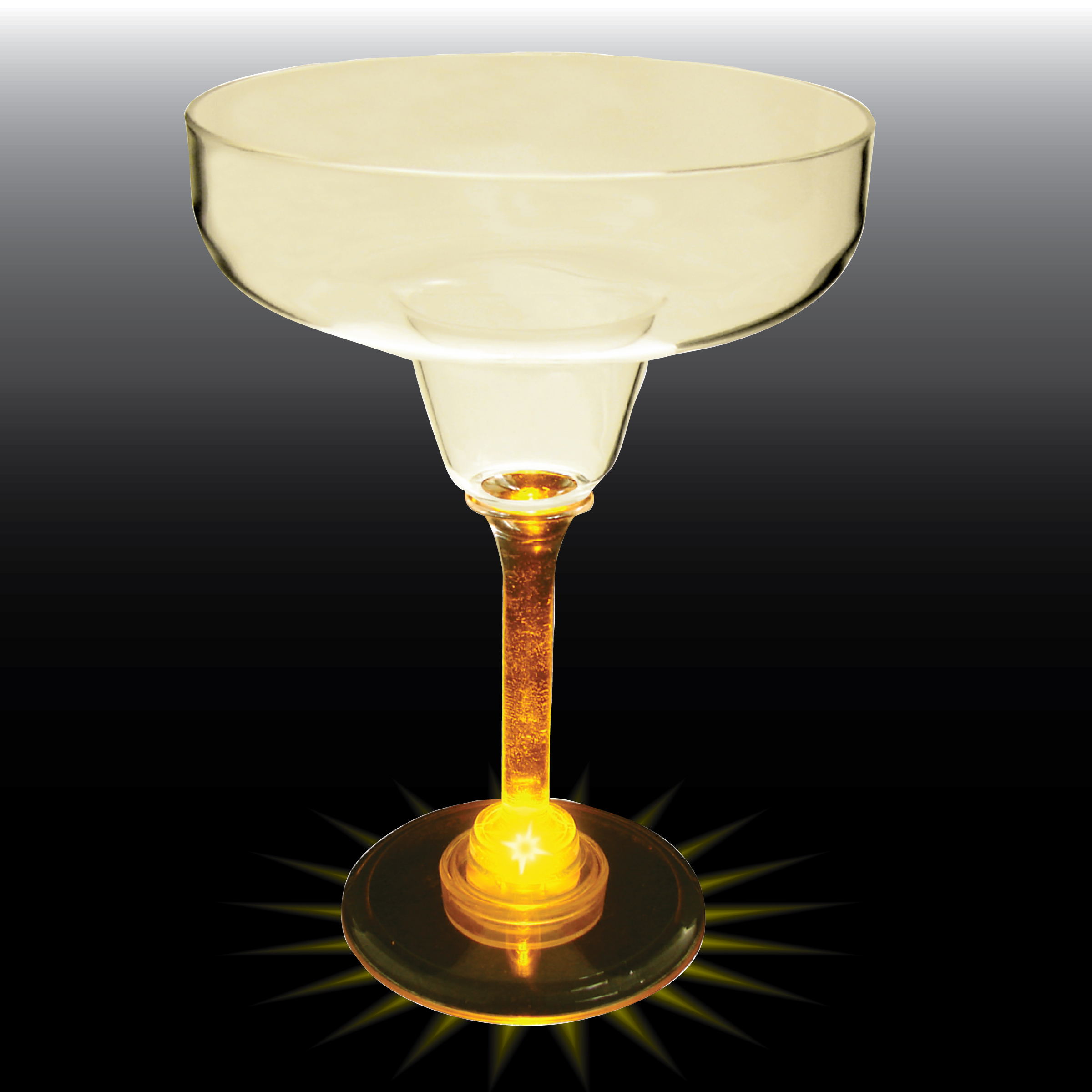 12oz Light Up Standard Stem Plastic Margarita Glass