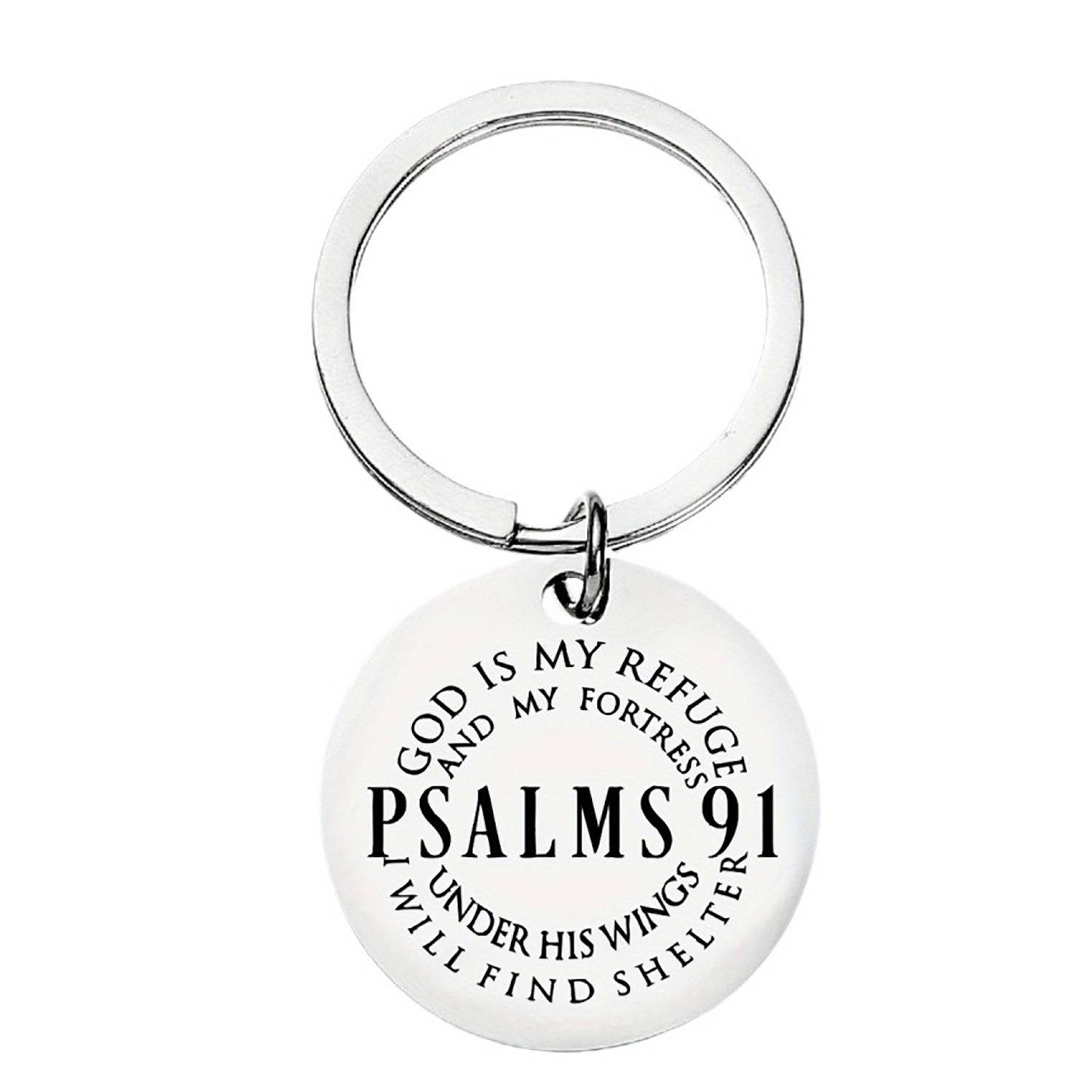 Custom Psalm 91 Religious Keychain 1