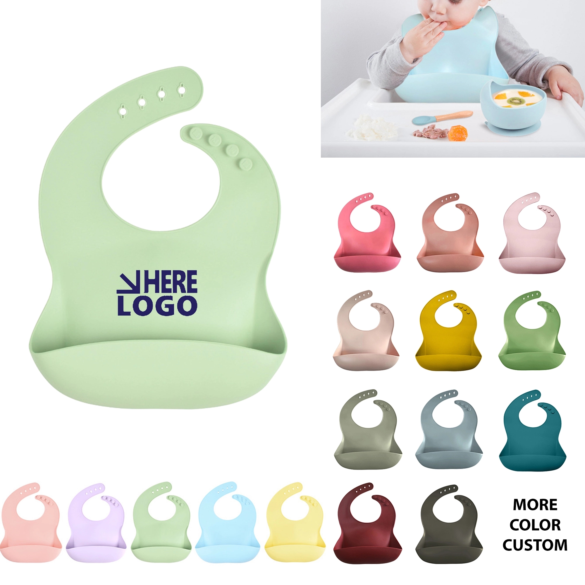 Silicone Baby Bib 1