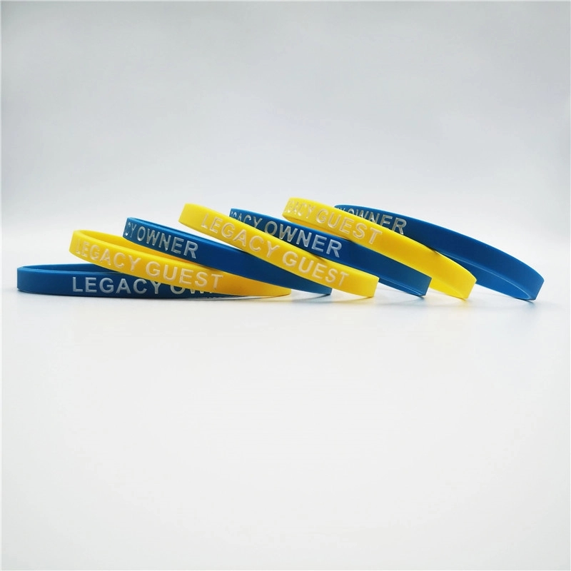 Narrow Deboosed Silicone Bracelets 2