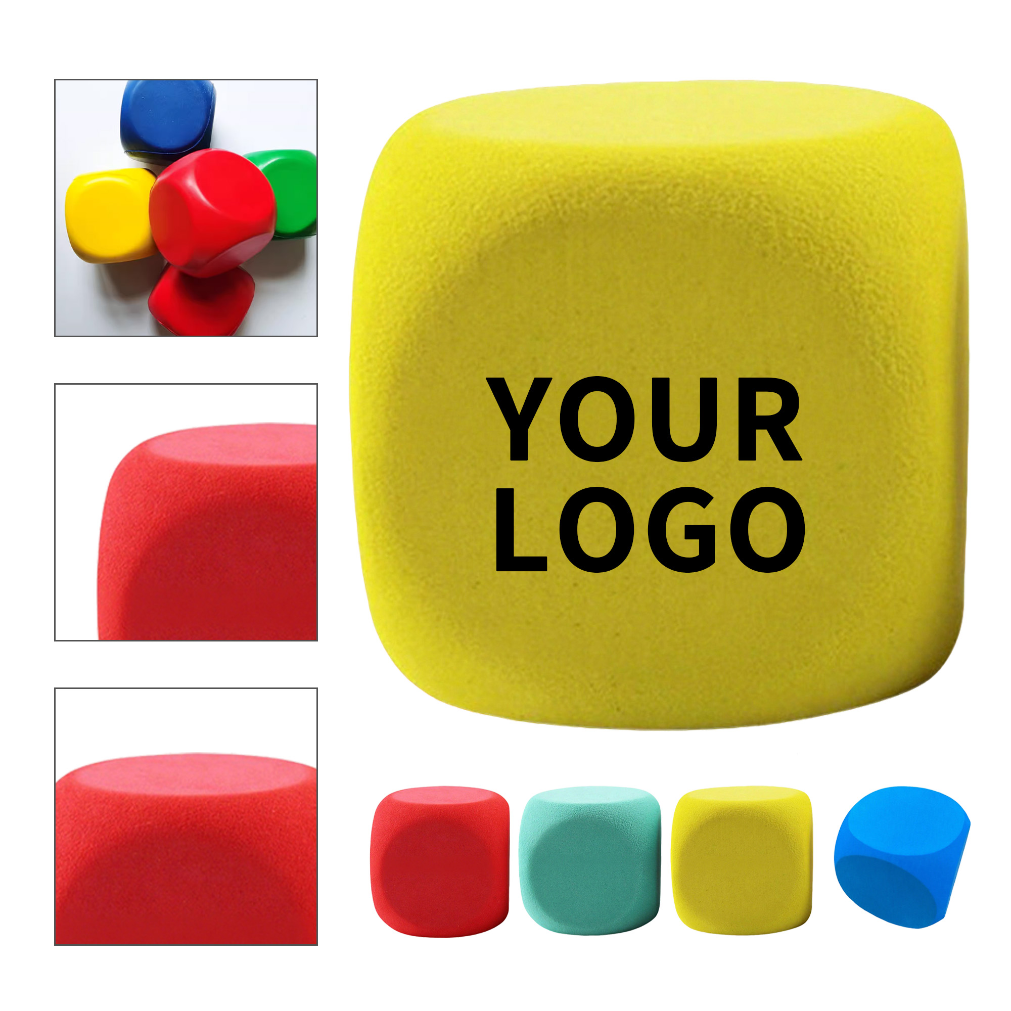 PU Foam Stress Cube 2.4" 1