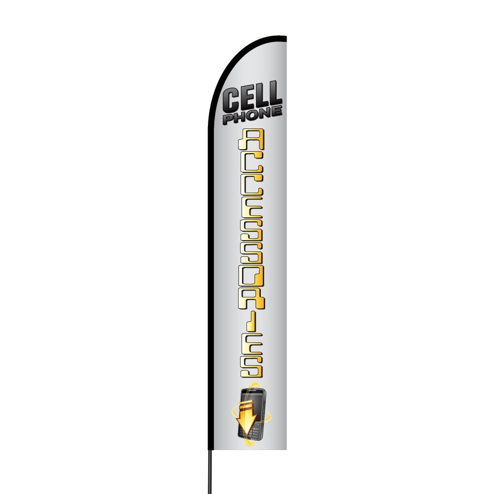 Cell Phone Accessories Flag Kit 15' Feet Feather Flag Sign Outdoor Banner 2