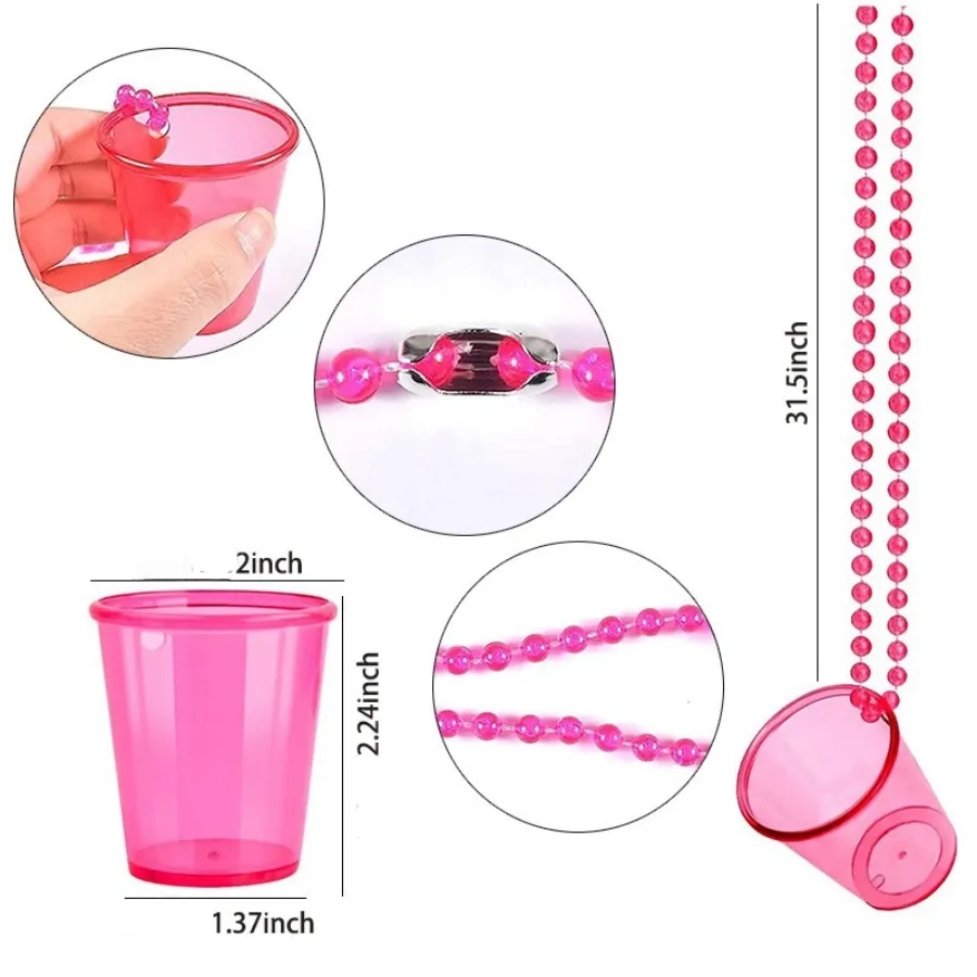 Plastic Bead Chain Shot Glass 2