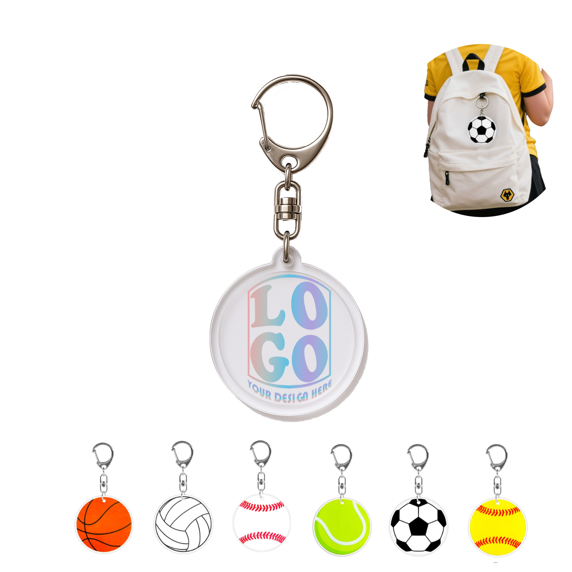 Clear Acrylic Keychain 1