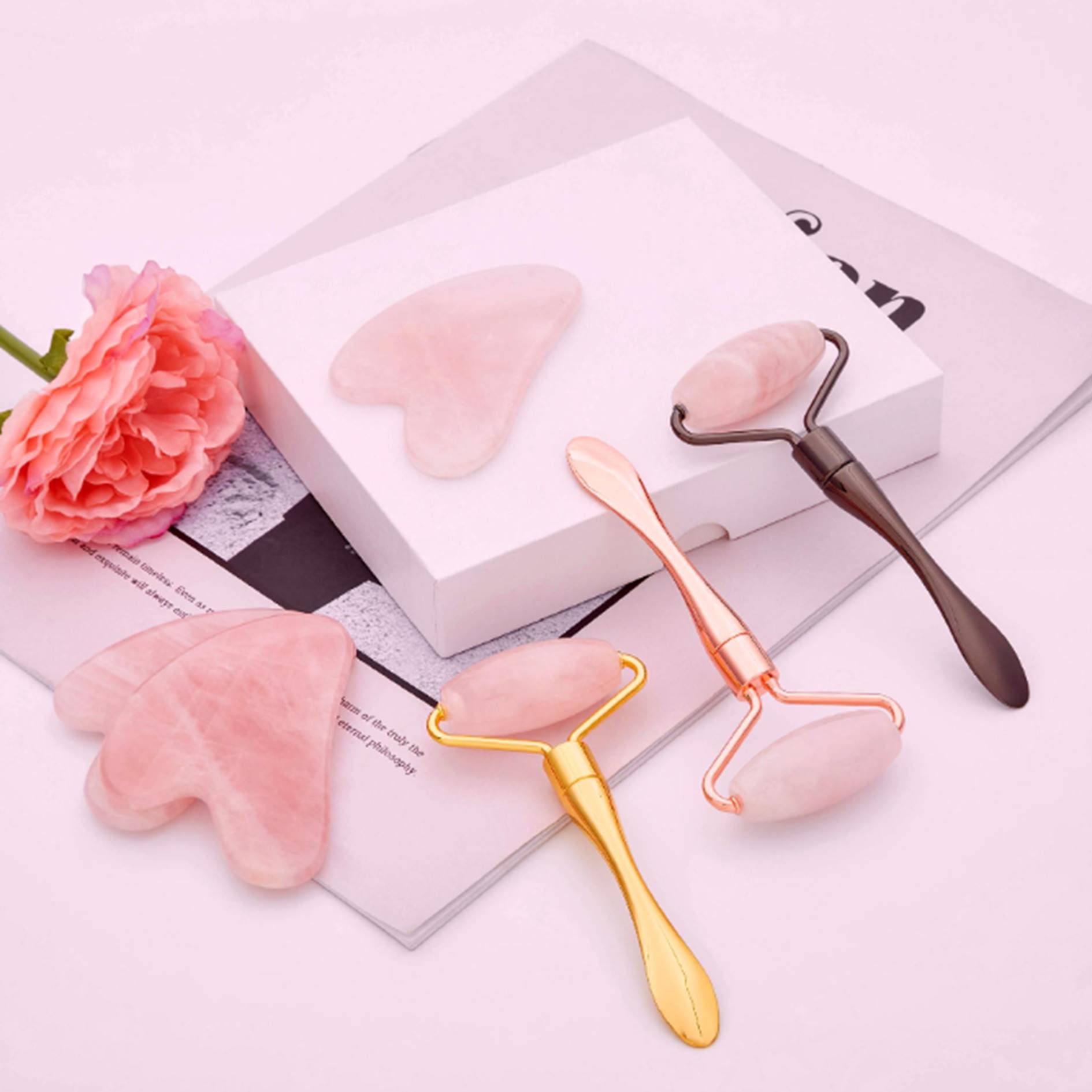 Jade Roller Gua Sha Tools Set 3