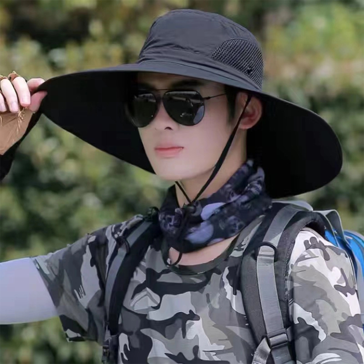 Waterproof Wide Brim Bucket Foldable Boonie Sun Hat 4