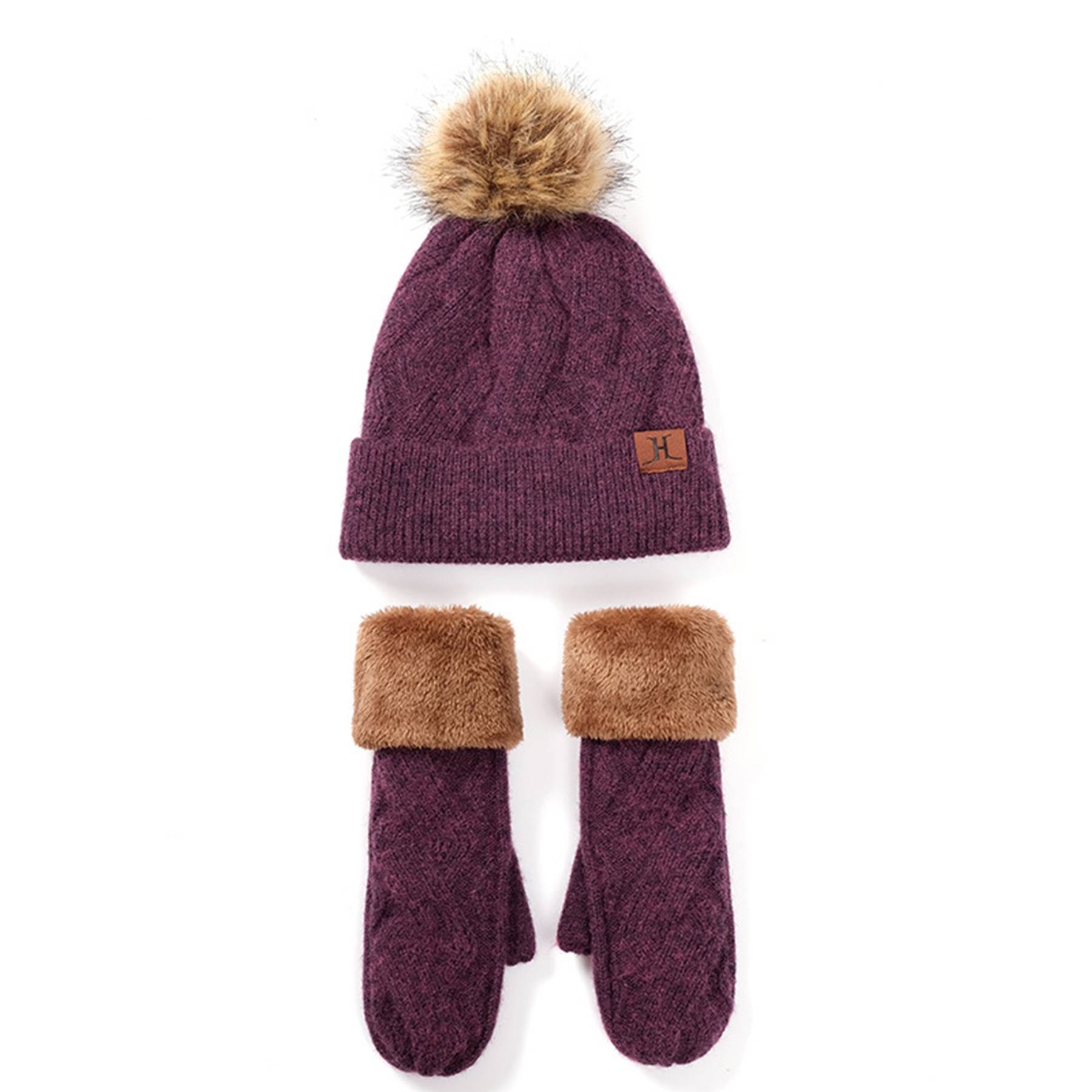 Winter Fashion Outdoor Windproof Hat Gloves Sets 7