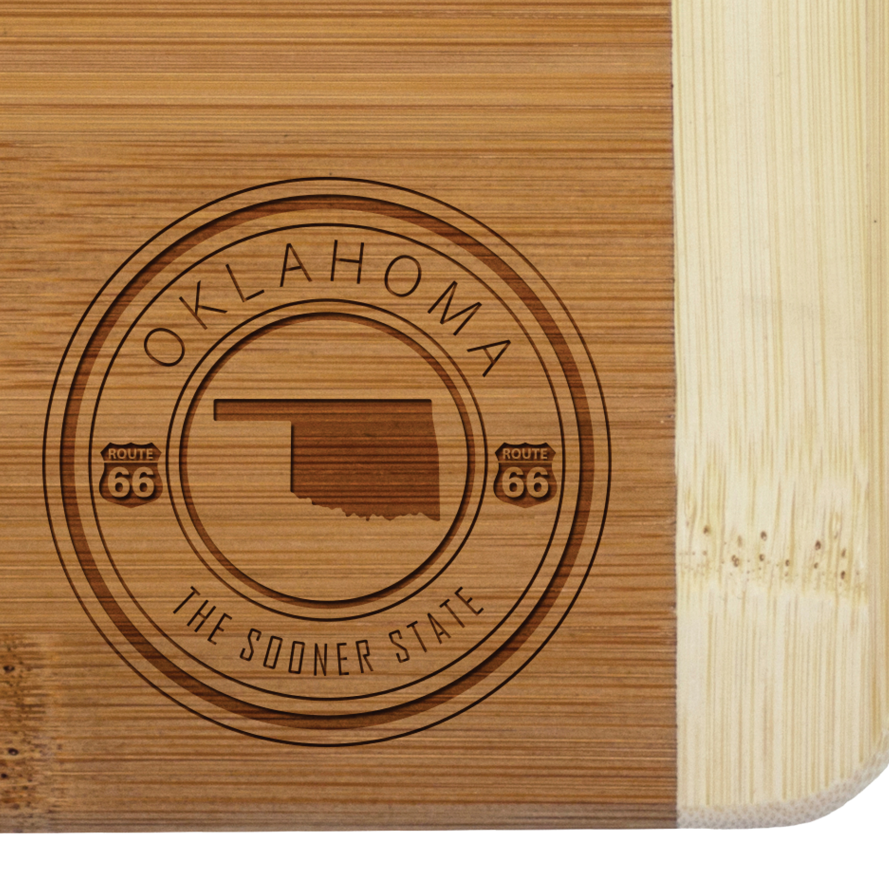 Oklahoma State Stamp 2-Tone Bar Board 3