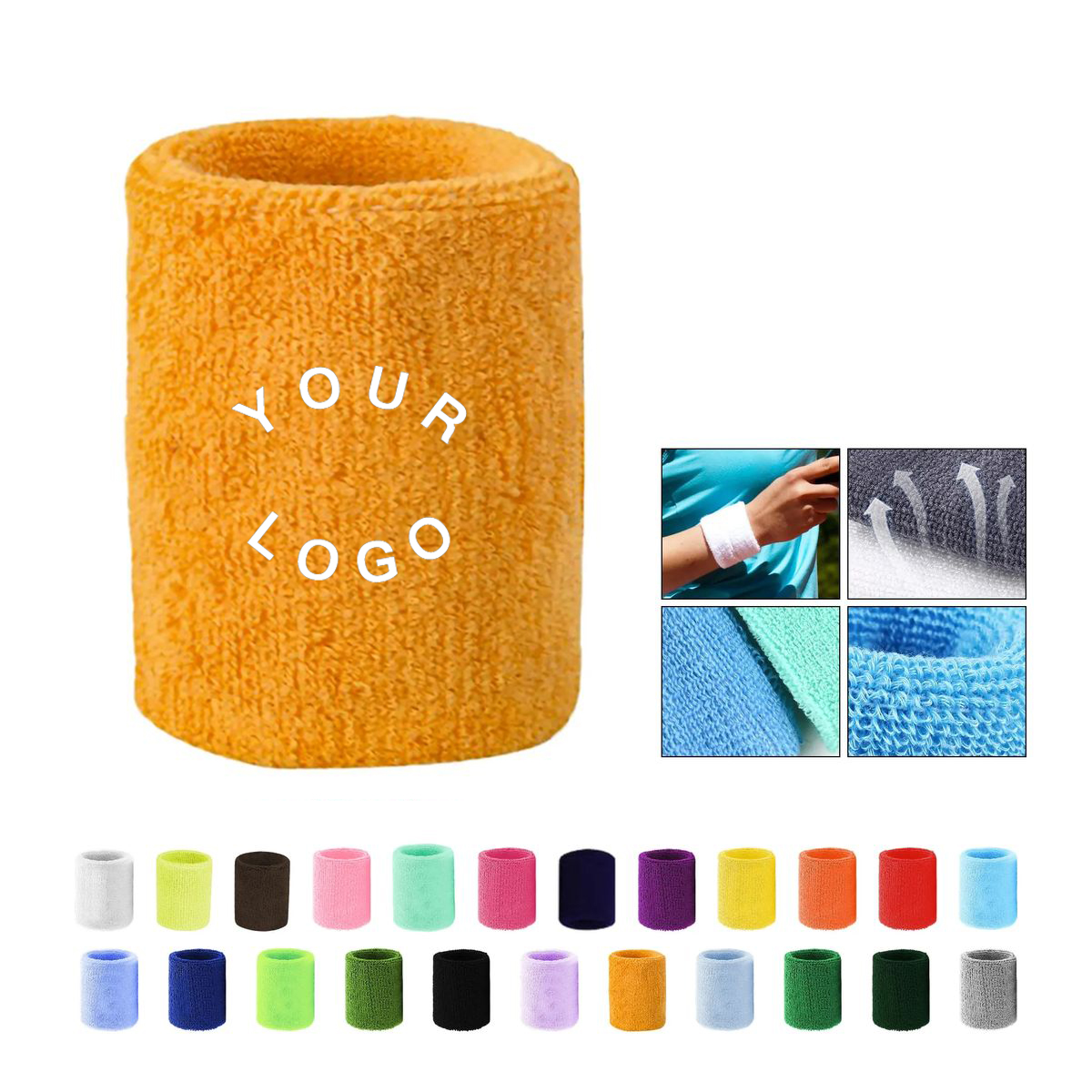 Stretchable Cotton Sweatband for Athletes and Fitness 21
