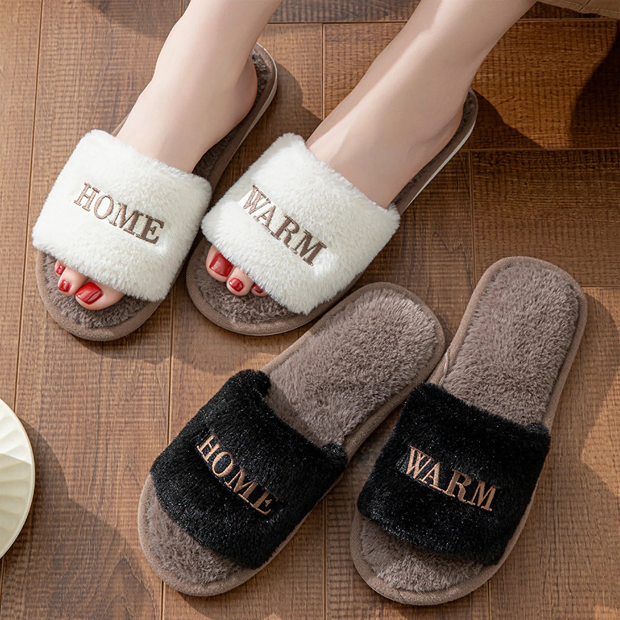 Anti-slip Plush Slipper, Cozy Indoor Footwear 1