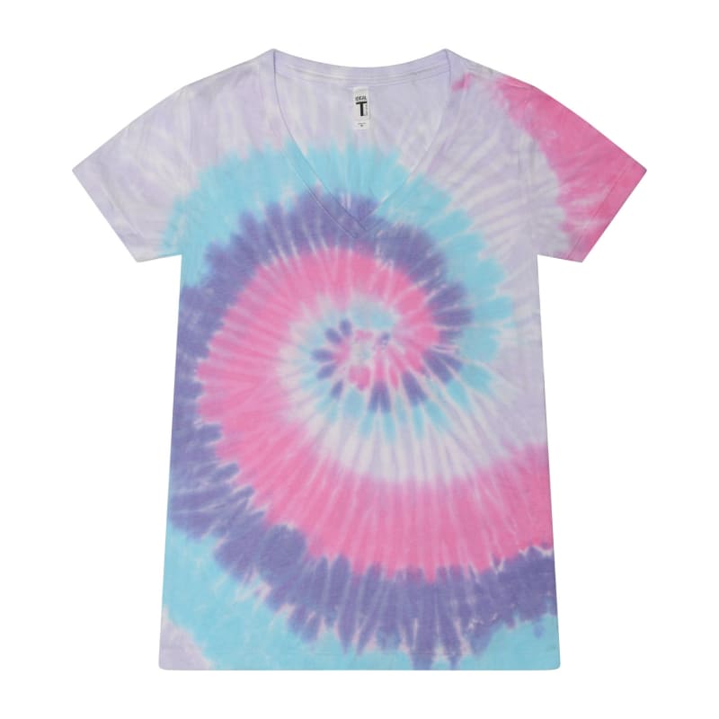 Tie-Dye Ladies' V-Neck T-Shirt 7