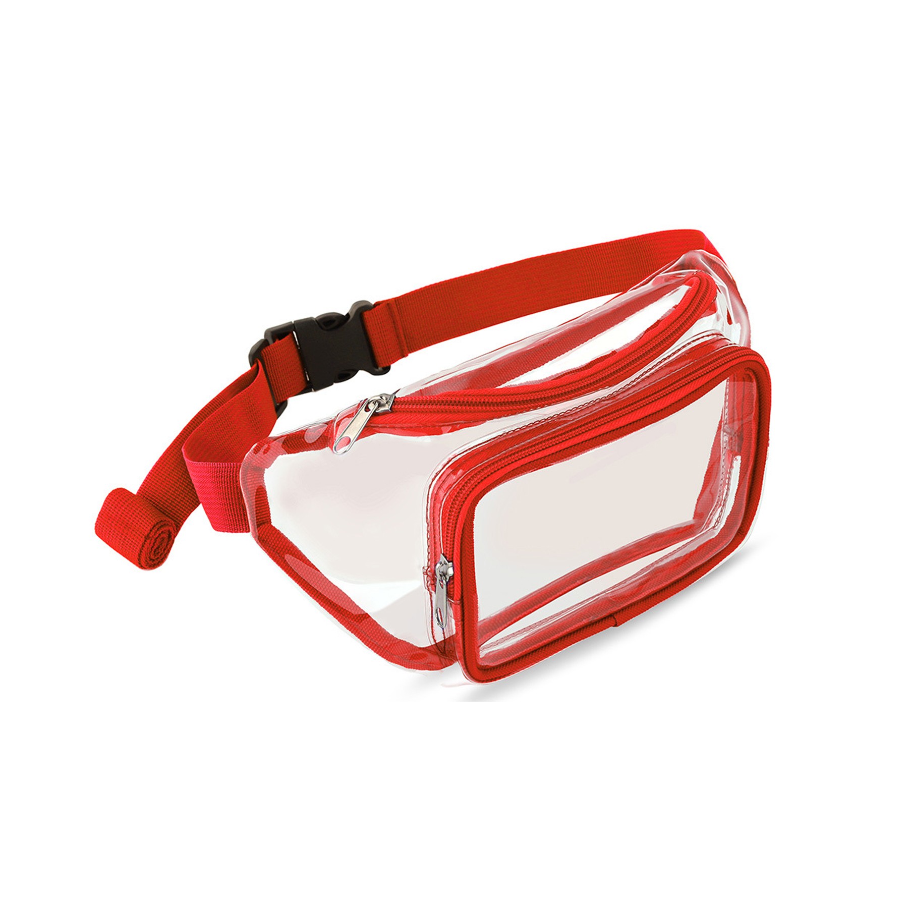 Unisex PVC Clear Fanny Pack With 2 Pockets 6