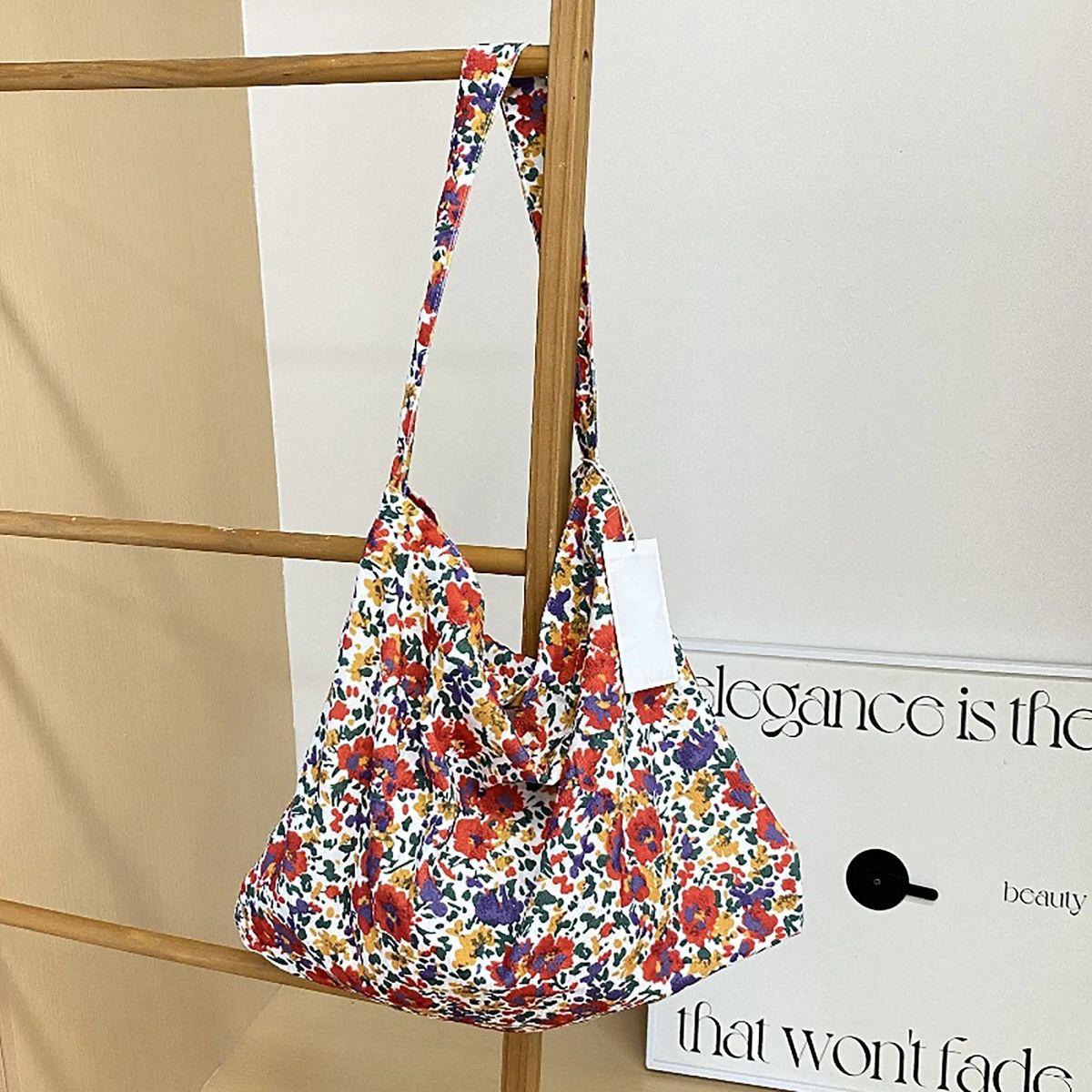 Durable Leopard Print Tote Cotton Blend 7