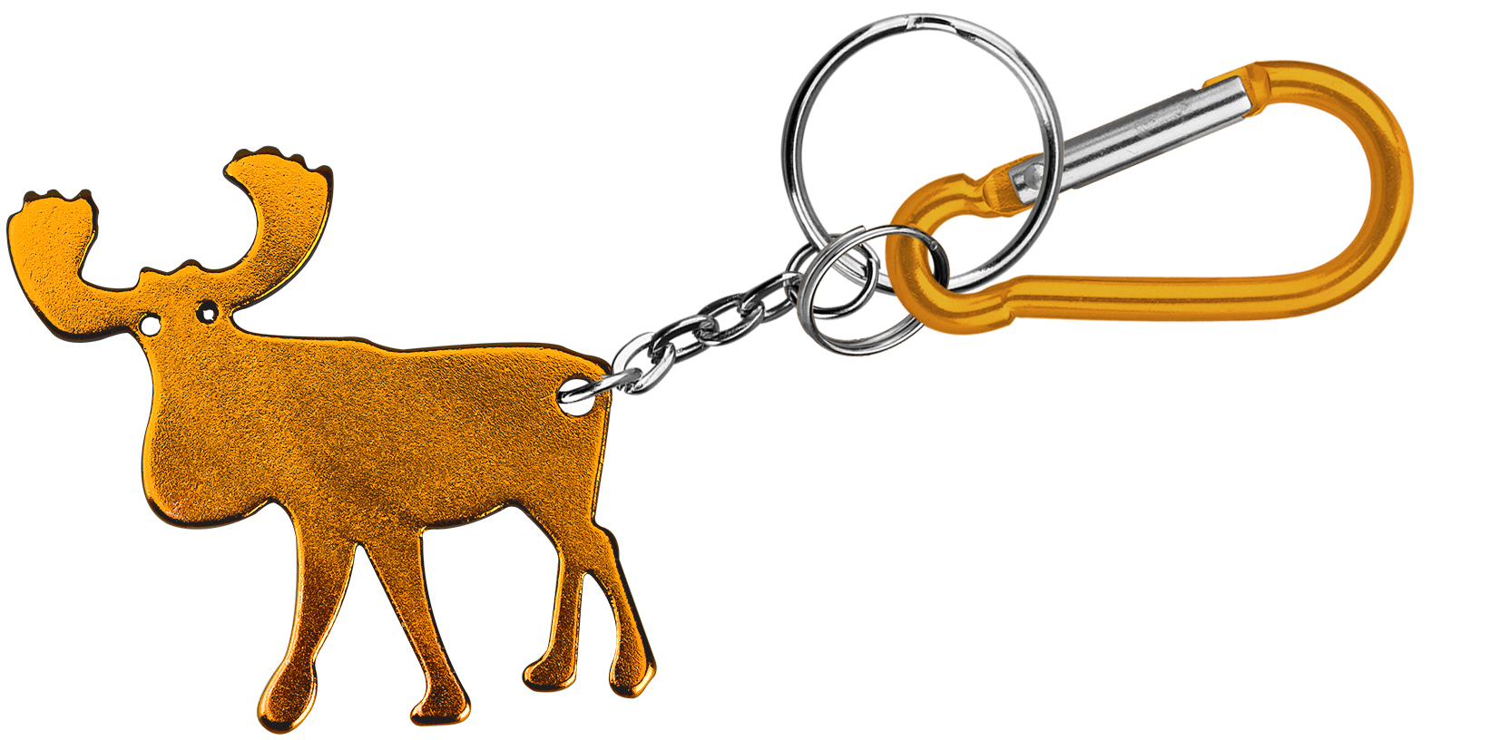 Elk shape bottle opener with key chain and carabiner 5