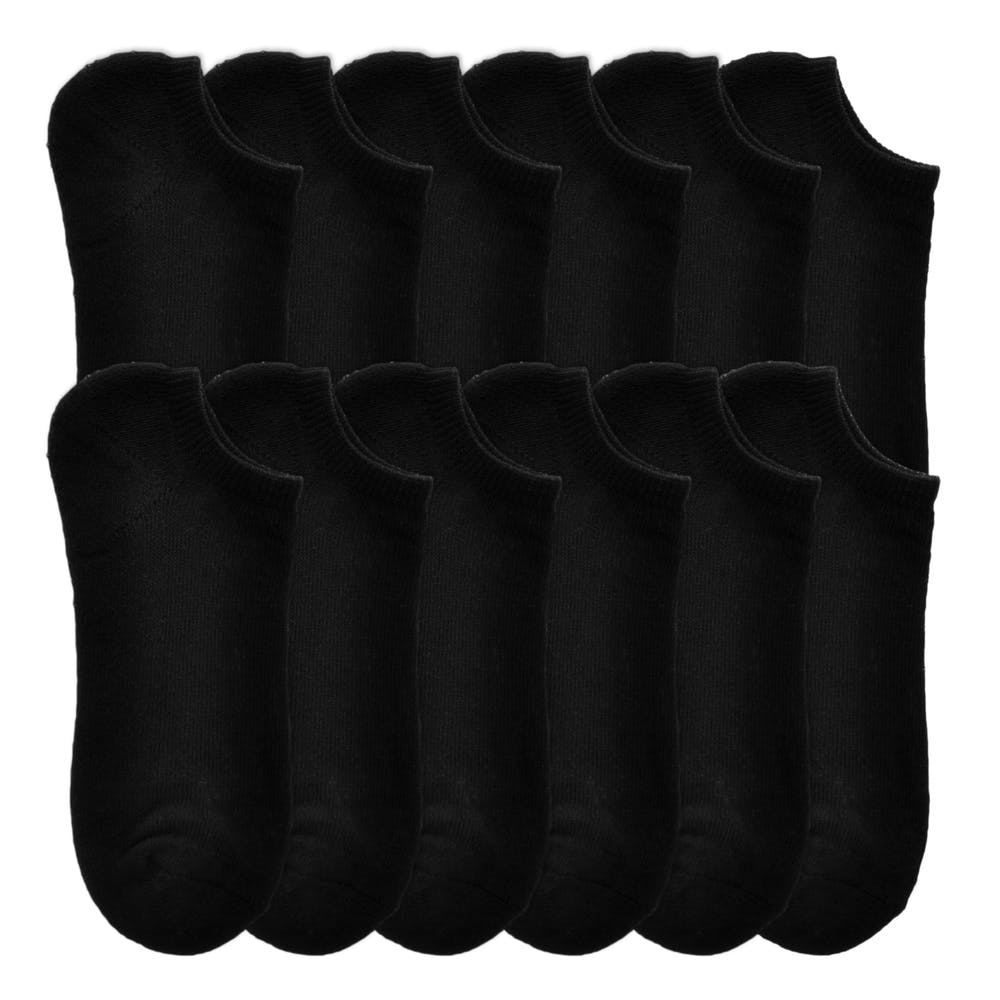 Adult Cotton Blend Ankle Socks - Black 2